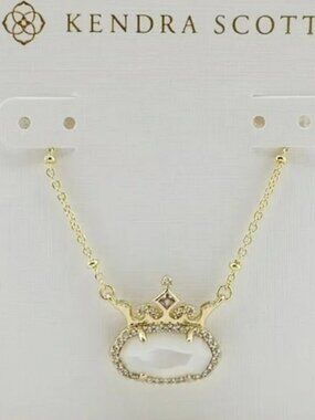 Kendra Scott Ivory Princess Gold Short Pendant Necklace